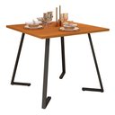 Ver imagem 2 de Mesa de Jantar de Aço 80x80 Reforçada Industrial Nantes - Preto/nature
