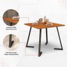 Mesa de Jantar de Aço 80x80 Reforçada Industrial Nantes - Preto/nature - 4