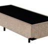 Base Box Solteiro Acolchões Suede Bege 40x88x188 - 2