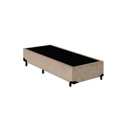 Base Box Solteiro Acolchões Suede Bege 40x88x188 - 1