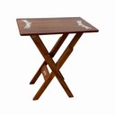Ver imagem 3 de Mesa Aparador Dobrável Madeira 68x43 Personalizada Jack Imbuia Marrom