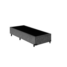 Base Box Solteiro Acolchões Suede Cinza 40x78x188 - 1