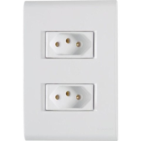 Conjunto 4 X 2 com 2 Tomadas 2p+t 20a 250v Liz Branco - Tramontina