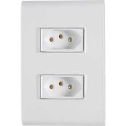 Conjunto 4 X 2 com 2 Tomadas 2p+t 20a 250v Liz Branco - Tramontina - 1
