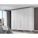 Ver imagem 3 de Guarda Roupa Casal Everest 6 Portas 5 Gavetas Branco Absoluto Semi Fosco - Zanzini