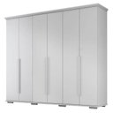 Ver imagem 1 de Guarda Roupa Casal Everest 6 Portas 5 Gavetas Branco Absoluto Semi Fosco - Zanzini
