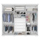 Ver imagem 2 de Guarda Roupa Casal Everest 6 Portas 5 Gavetas Branco Absoluto Semi Fosco - Zanzini