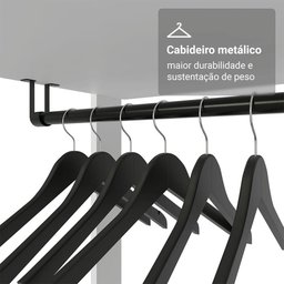 Guarda-roupa Closet Modulado 4 Gavetas 199 Cm Valencia Madesa - 4
