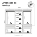 Ver imagem 4 de Guarda-Roupa Closet Modulado 4 Gavetas 199 cm Valencia Madesa