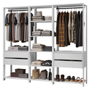 Ver imagem 3 de Guarda-Roupa Closet Modulado 4 Gavetas 199 cm Valencia Madesa