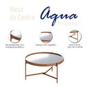 Ver imagem 4 de Mesa de Centro Ambiente Aqua Pequena com Espelho Cobre - Imcal