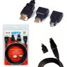 Cabo Hdmi 1.5m com Adaptadores Micro e Mini Hdtv 3 em 1 - 3