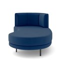 Ver mais imagens de Sofá Chaise Lado Direito Downey Sala de Estar Veludo Azul G15 - Gran Belo