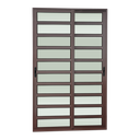 Ver imagem 1 de Porta Correr c/Trav.2F.Móv.210x150 Elite c/Fecho Aut.V.Lis.Marrom Corten Brimak