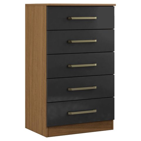 Comoda 5 Gavetas 61 Cm 2014140 Atacama Grafite Armoveis