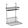 Suporte para Louças Suspenso Escorredor barra de Cozinha:Preto Fosco - 1
