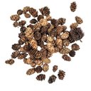 Ver imagem 1 de Mini Pinha Marrom Pacote 100g Enfeite de Natal