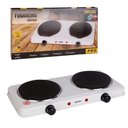 Ver imagem 1 de Fogareiro Elétrico Cooktop Fogão Elétrico Portátil 2 Bocas com Temperatura Ajustável Branco,