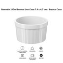 Ver imagem 6 de 6 Ramequins Brancos Canelados 150ml Tigelas Médias 8cm Uno Coza em Plástico