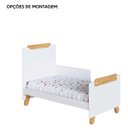 Ver imagem 7 de Berço Americano 4 em 1 Pingo Mini Cama MDF Bebê e Cia - Branco com Amêndoa