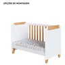 Berço Americano 4 em 1 Pingo Mini Cama Mdf Bebê e Cia - Branco com Amêndoa - 4