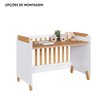 Berço Americano 4 em 1 Pingo Mini Cama Mdf Bebê e Cia - Branco com Amêndoa - 6