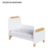 Berço Americano 4 em 1 Pingo Mini Cama Mdf Bebê e Cia - Branco com Amêndoa - 5