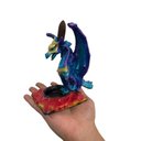 Ver imagem 6 de Incensário Cascata Dragão Azul 16 x15 cm Resina