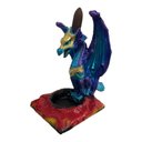 Ver imagem 1 de Incensário Cascata Dragão Azul 16 x15 cm Resina