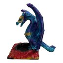 Ver imagem 4 de Incensário Cascata Dragão Azul 16 x15 cm Resina