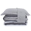 Ver imagem 6 de Kit Edredom Linho Colorful Casal King 5 Peças 100% Poliéster - Cinza