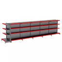 Ver imagem 1 de Gondola Centro 137 Fit Ate 5 Metros 1 Ponta Preto 44b Pe Vermelho