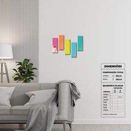 Paleta de Cores Suave - Quadros ou Placas Modulares com 5 Peças - 2