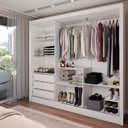 Ver imagem 2 de Guarda-roupa Casal Colie 3 Portas 3 Gavetas com Espelho Branco - Panorama Móveis