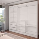Ver imagem 5 de Guarda-roupa Casal Colie 3 Portas 3 Gavetas com Espelho Branco - Panorama Móveis