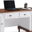 Ver imagem 5 de Escrivaninha Hannover com 2 Portas e 2 Gavetas Divisor de Ambiente 60813 Linz Moveis - Branco/imbuia