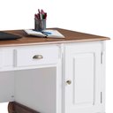 Ver imagem 6 de Escrivaninha Hannover com 2 Portas e 2 Gavetas Divisor de Ambiente 60813 Linz Moveis - Branco/imbuia