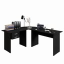 Ver imagem 4 de Conjunto Escritório New City em L com Gaveteiro 180 cm Preto Gebb Work