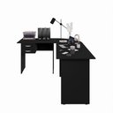 Ver imagem 7 de Conjunto Escritório New City em L com Gaveteiro 180 cm Preto Gebb Work