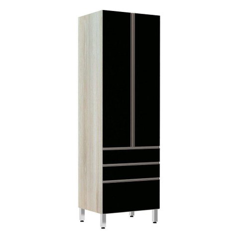 Paneleiro 70Cm Luci Legno Crema Com Preto Tx