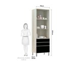 Ver imagem 3 de Paneleiro 70Cm Luci Legno Crema Com Preto Tx