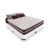 Cama Box King 193 Tecido Sintético Branco com Colchão Little Angel - Bello Box - Mola Superlastic - 1