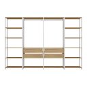Ver imagem 5 de Guarda-roupa Closet Modulado Arizona 4 Gavetas 270cm Multimóveis Mp4784 Branco/madeirado