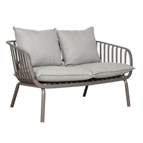 Sofá 2 Lugares em Polipropileno com Estofado Resistente À Água Base em Aço Pintado Noronha