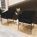 Ver imagem 2 de Kit 3 Cadeiras para Sala de Jantar Estar Living Olívia L02 Suede Preto - Lyam Decor