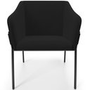 Ver imagem 3 de Kit 3 Cadeiras para Sala de Jantar Estar Living Olívia L02 Suede Preto - Lyam Decor