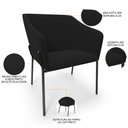Ver imagem 4 de Kit 3 Cadeiras para Sala de Jantar Estar Living Olívia L02 Suede Preto - Lyam Decor