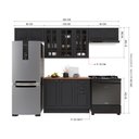 Ver imagem 4 de Cozinha Modulada Completa Americana 100% MDF 280cm com Rodapé Provence Multimóveis Crink-CPL012