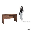 Ver imagem 5 de Mesa para Escritório Escrivaninha com 2 Gavetas Café