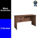 Ver imagem 3 de Mesa para Escritório Escrivaninha com 2 Gavetas Café